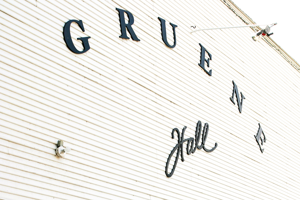The sign above the entryway at Gruene Hall.