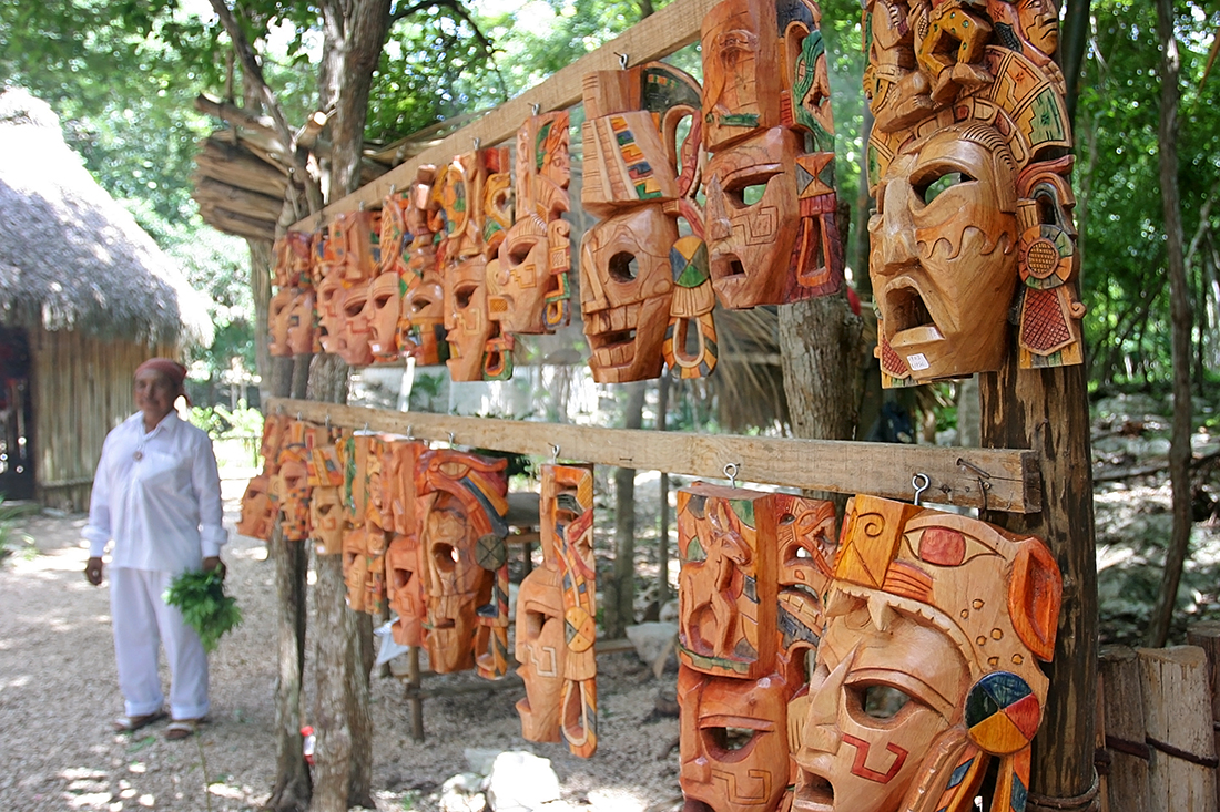 The masks seemed mass produced, but our guide claimed they were made in the village by Mayan descendants