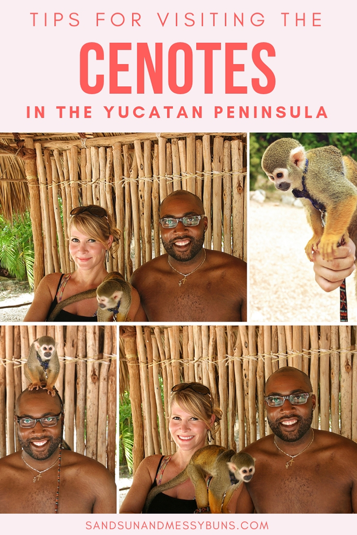 Collage of a woman and a man sitting in an open straw hut while a monkey plays around them.