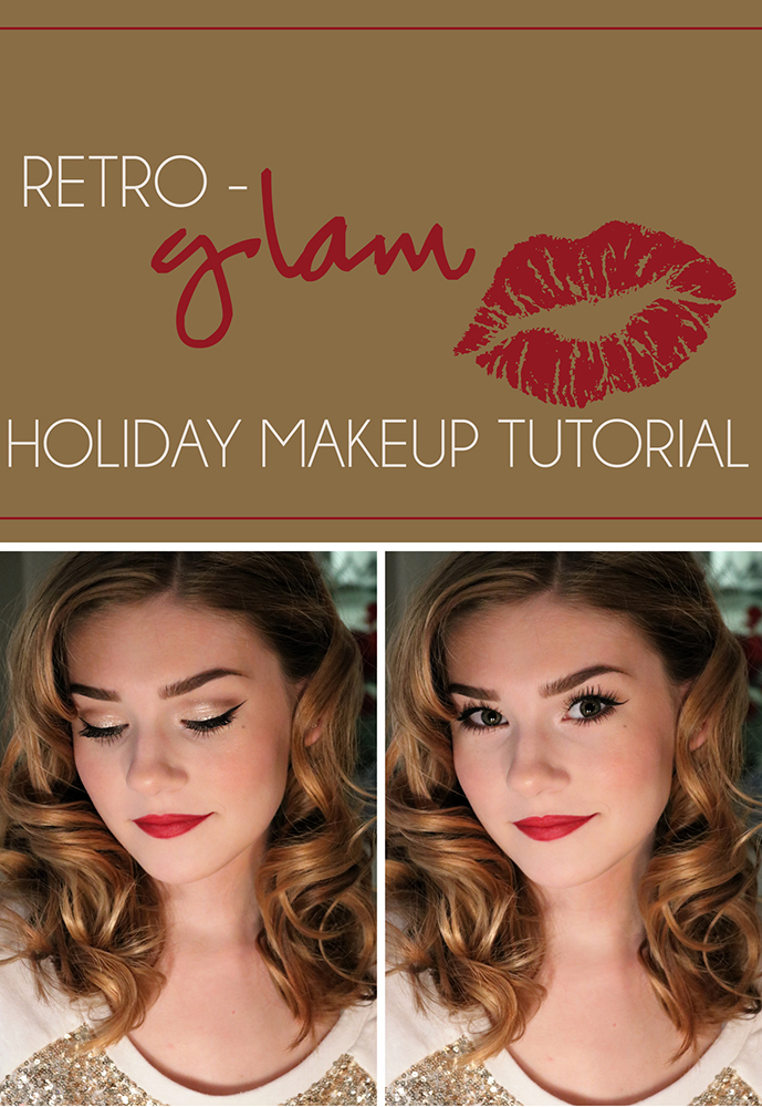 Holiday Retro-Glam Makeup | Sand & Messy Buns