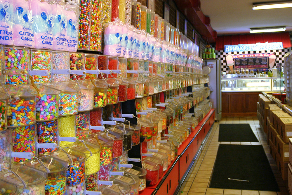 River Street Sweets Savannah GA: Visit them for a free sample of their world famous pralines, then watch candy being made from scratch inside the store. 