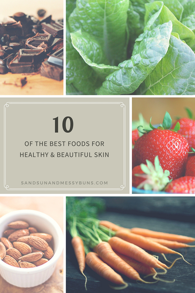 10 of the best foods for healthy and beautiful skin, because you really "are what you eat". Skin replaces itself every 35 days, and it does it by creating new cells from the foods you consume. 