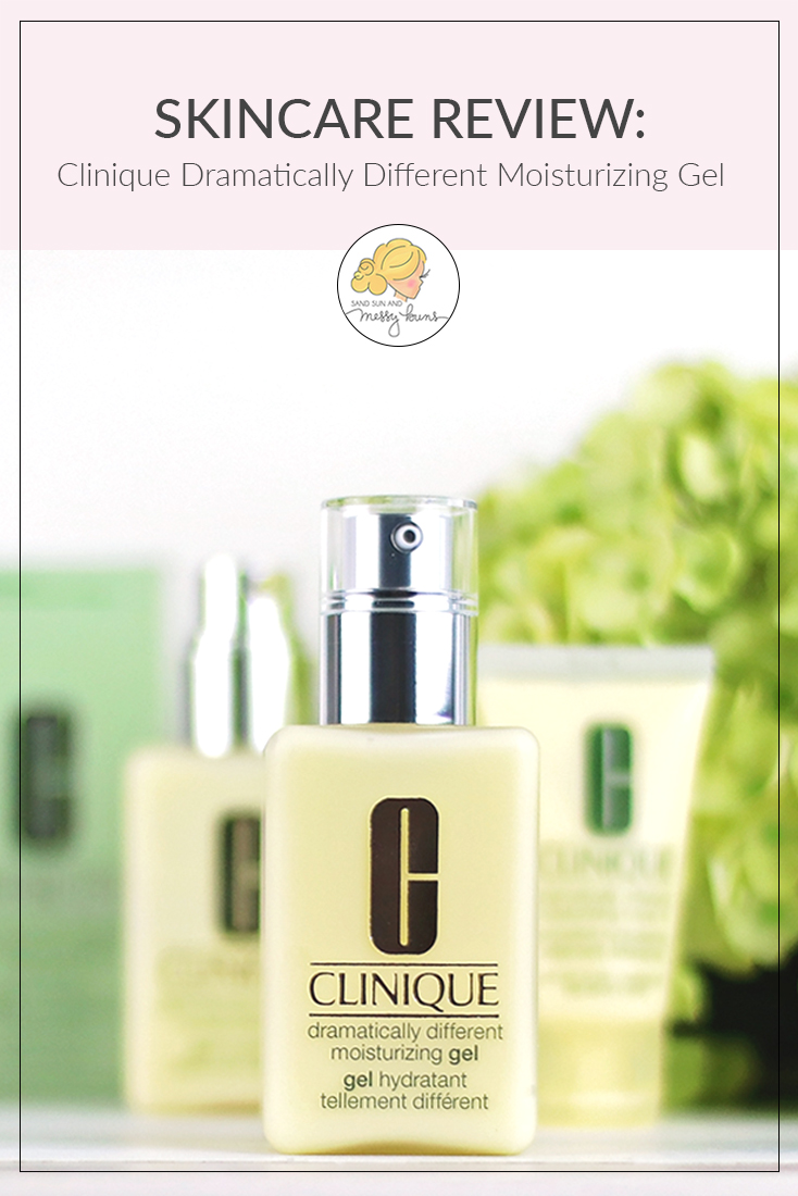 3 variously shaped yellow bottles with silver lids filled with Clinique Dramatically Different Gel.