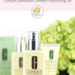 Three full bottles of Clinique Dramatically Different Moisturizing Gel accompanying a detailed review of the product.