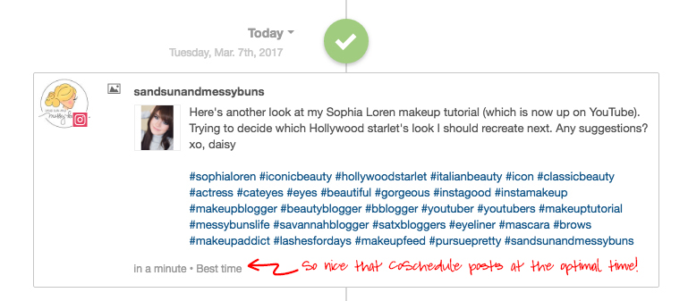 Use CoSchedule to post on Instagram at peak times when your largest audience is surfing the app.
