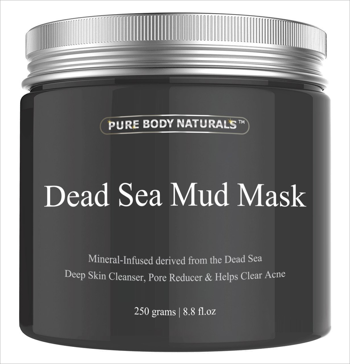 PURE BODY NATURALS Dead Sea Mud Mask - #1 Amazon Best Seller in the Body Mud category, but it works great for reducing acne!