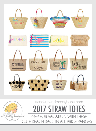 Get ready to hit the beach with one of these cute straw totes!