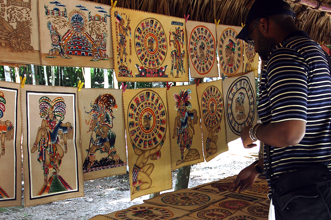 Our guide assured us these calendars were created by Mayan descendants. They were beautifully crafted on deerskin