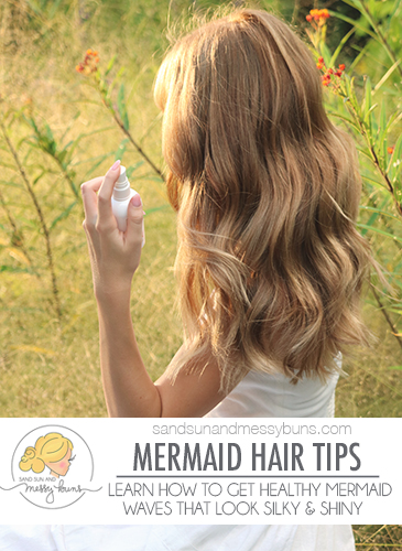 Great tips showing how to get mermaid hair (better than beach hair, because it doesn't look so dry and crunchy!) #hairtutorial #mermaidhair