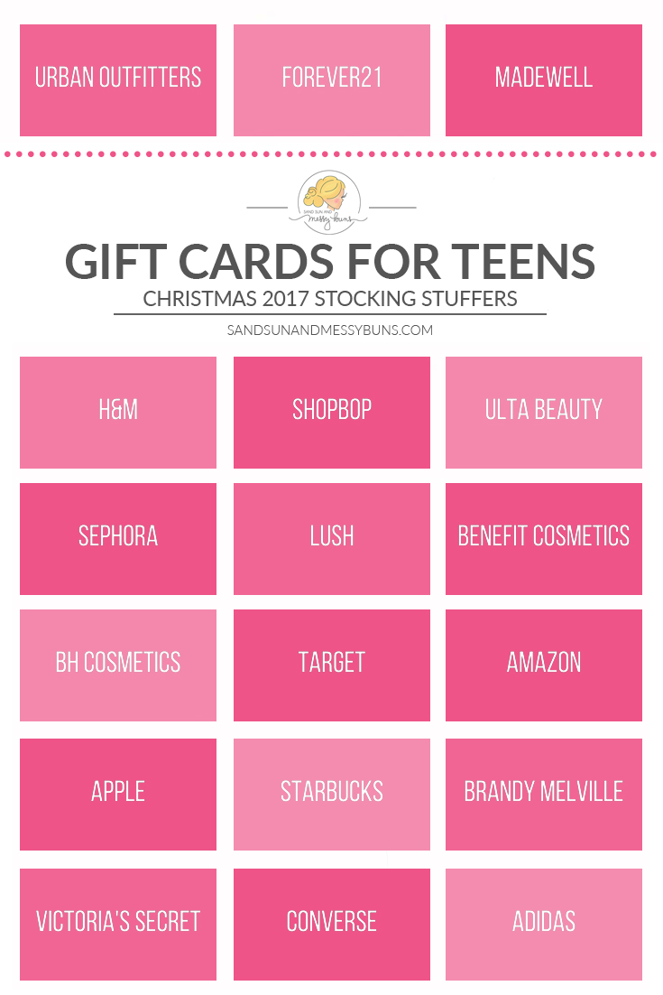 The Best Gift Cards for Teen Girls in 2017