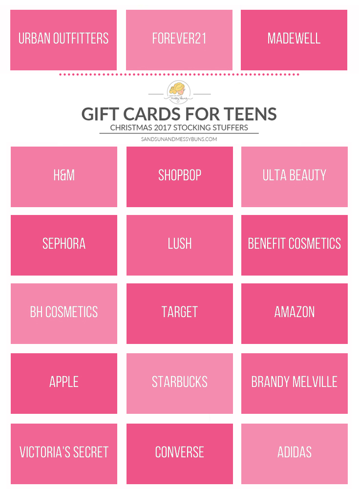 The Best Gift Cards for Teen Girls in 2017