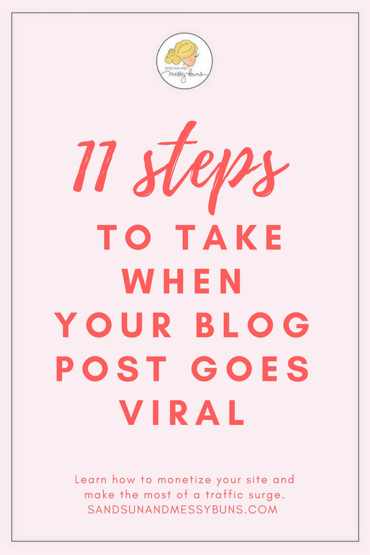 Use this exact plan of action when your blog post or video goes viral to ensure you make money from the traffic and create repeat visitors. #blogging #bloggingtips #viralposts