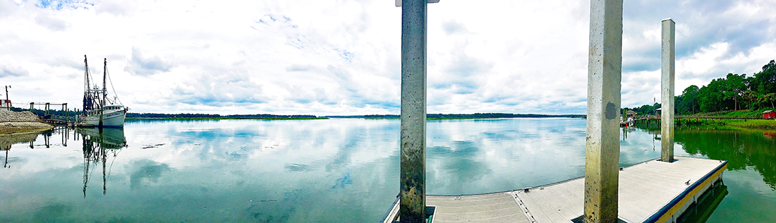 If you're looking for things to do in Old Town Bluffton SC, make a stop by the park next to the Bluffton Oyster Factory to see beautiful views like this one. 