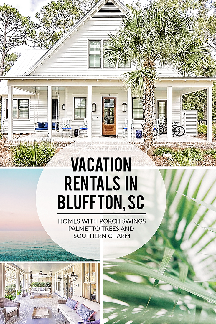 These home rentals are perfect for your next girls' getaway, family vacation, or solo trip to Bluffton, SC #palmettobluff #bluffton #lowcountry